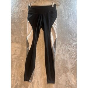 Nike Dri Fit Legend Pants Women's Black White Gray Colorblock Athletic Sz S